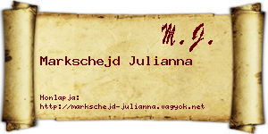 Markschejd Julianna névjegykártya